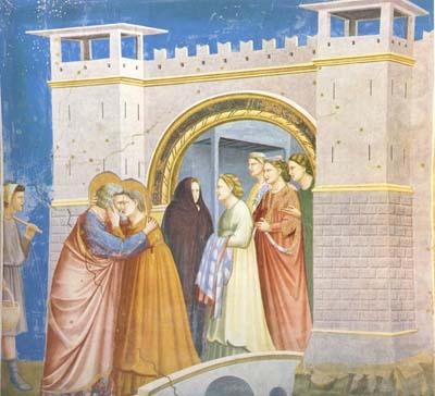 GIOTTO di Bondone Anna and Joachim Meet at the Golden Gate (mk08) china oil painting image
